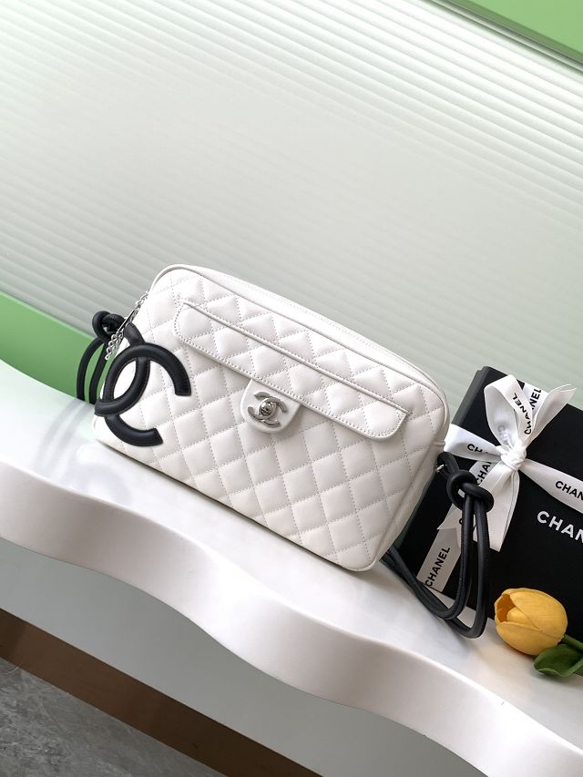 CC original lambskin camera bag AS6326 white