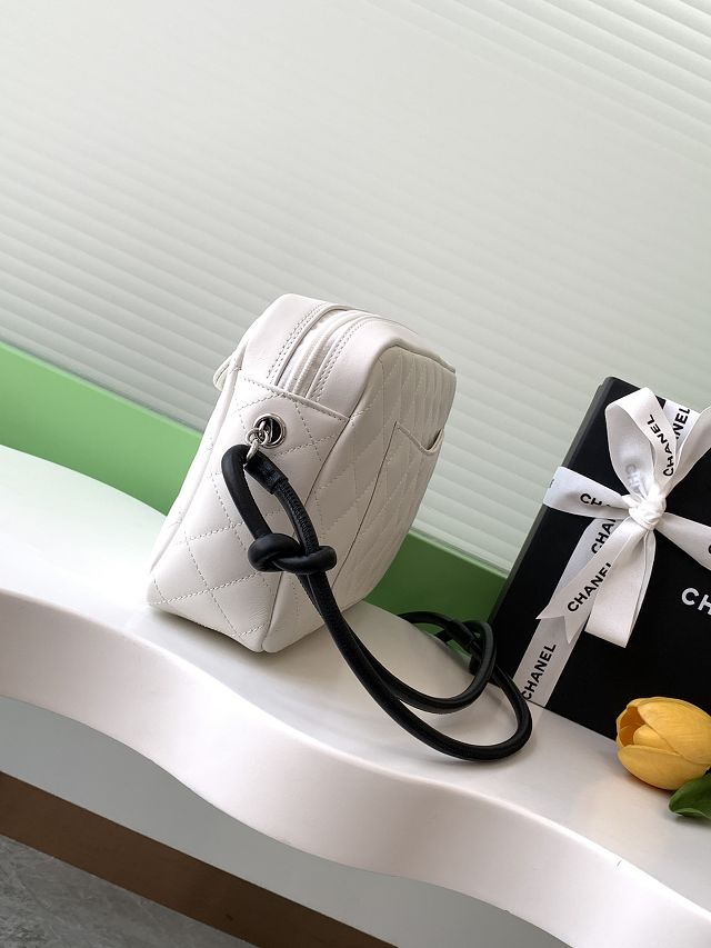 CC original lambskin camera bag AS6326 white