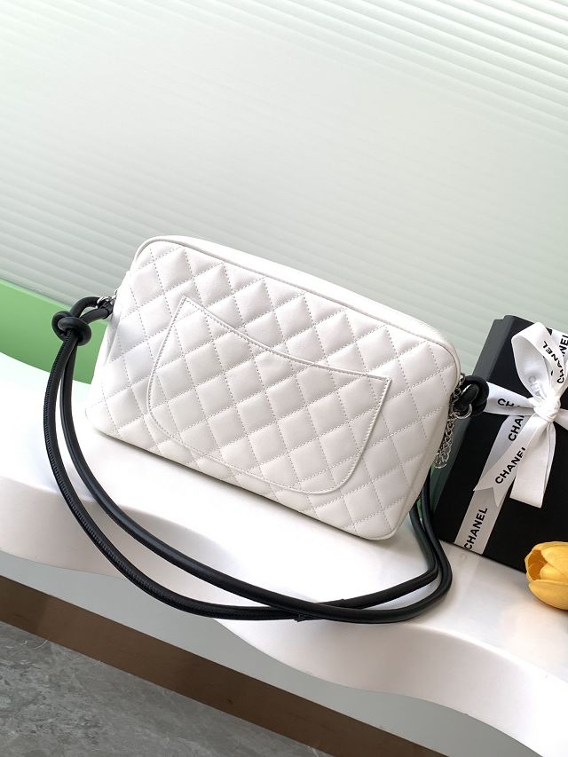 CC original lambskin camera bag AS6326 white