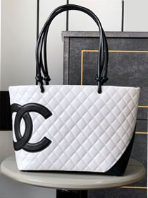 CC original lambskin large shopping tote bag AS6337 white