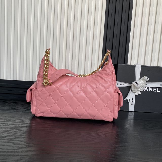 CC original lambskin maxi hobo bag AS5302 pink