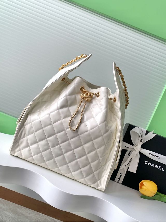 CC original calfskin large hobo bag AS5311 white