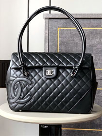 CC original lambskin top handle bag AS6338 allblack