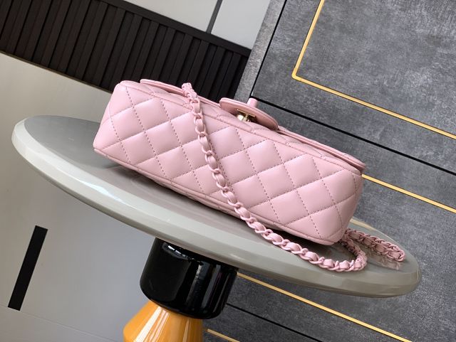 CC original lambskin small top handle flap bag AS5242 pink