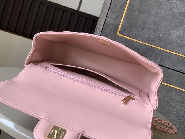 CC original lambskin small top handle flap bag AS5242 pink