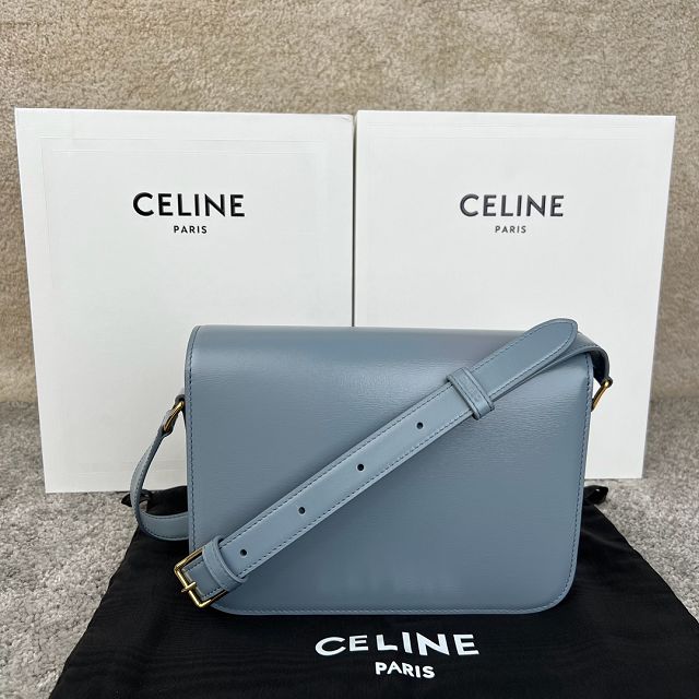 Celine original calfskin medium triomphe bag 187363 blue