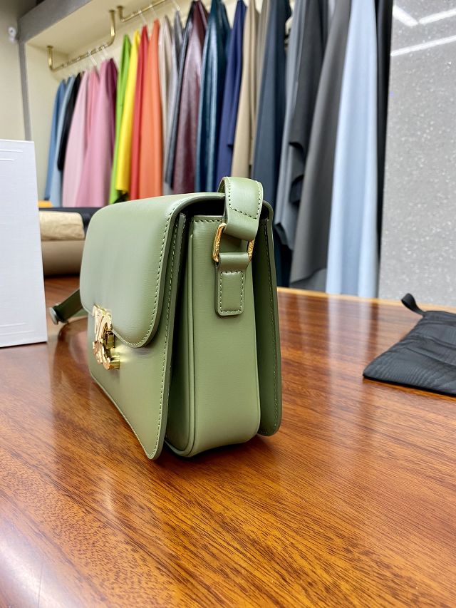 Celine original calfskin medium triomphe bag 187363 green