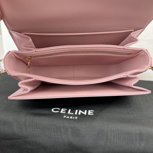 Celine original calfskin medium triomphe bag 187363 light pink