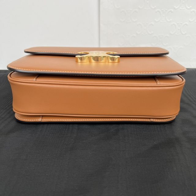 Celine original calfskin medium triomphe bag 187363 tan