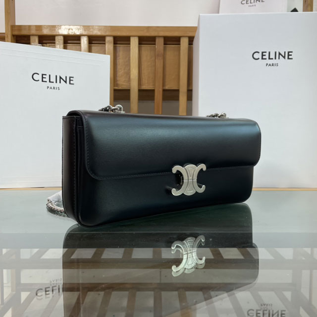 Celine original calfskin east west triomphe bag 197413 black