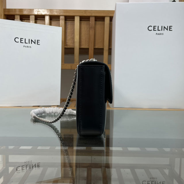 Celine original calfskin east west triomphe bag 197413 black