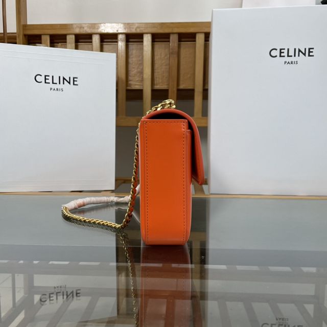 Celine original calfskin east west triomphe bag 197413 orange