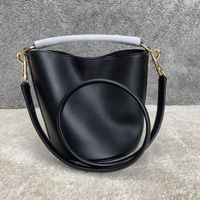 Celine original calfskin mini bucket 16 bag 197573 black