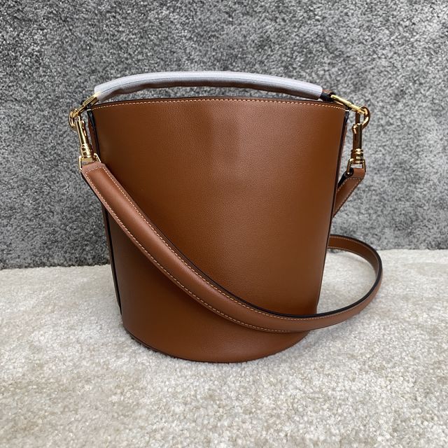 Celine original calfskin mini bucket 16 bag 197573 brown