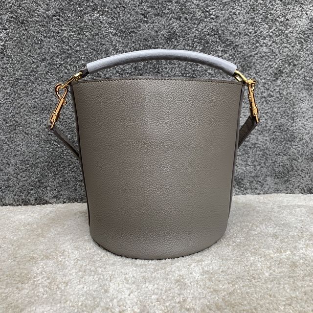 Celine original calfskin mini bucket 16 bag 197573 grey