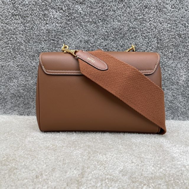 Celine original calfskin small soft 16 bag 196853 tan