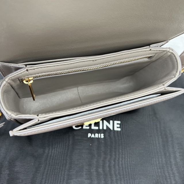 Celine original calfskin small triomphe bag 188423 pebble