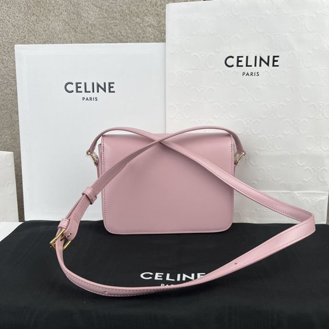 Celine original calfskin small triomphe bag 188423 pink