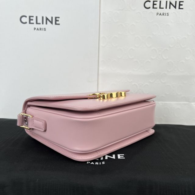 Celine original calfskin small triomphe bag 188423 pink