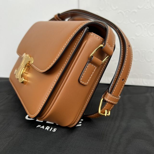 Celine original calfskin small triomphe bag 188423 tan