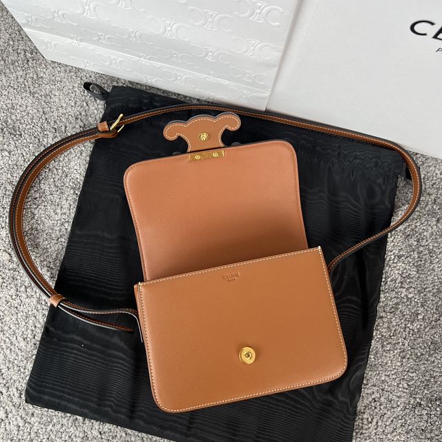 Celine original calfskin small triomphe bag 199223 tan