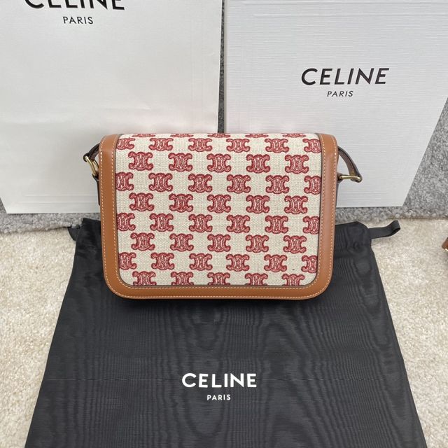 Celine original canvas medium triomphe bag 187363 bordeaux