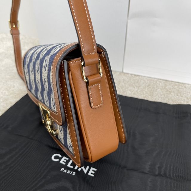 Celine original canvas small triomphe bag 188423 blue