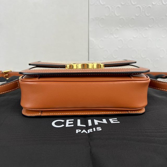 Celine original canvas small triomphe bag 188423 natural