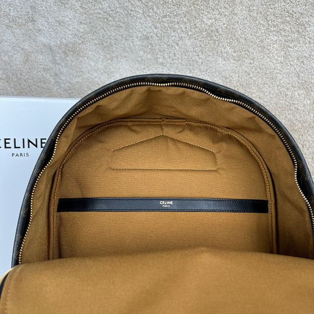 Celine original canvas triomphe backpack 188382 black