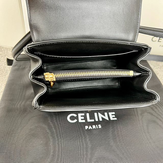 celine original calfskin mini 16 bag 197983 black