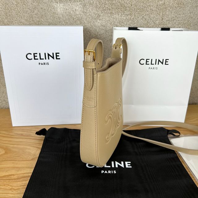 celine original calfskin phone case 10M753 cappuccino