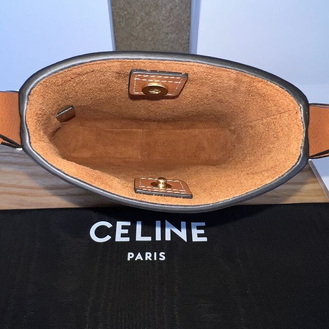 celine original calfskin phone case 10M753 tan