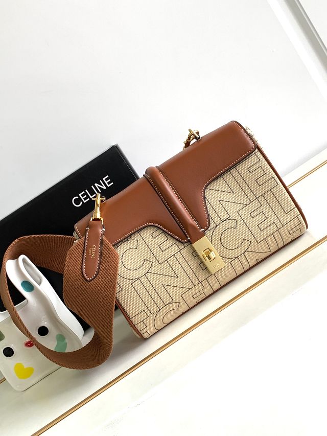 celine original canvas small soft 16 bag 196853 natural