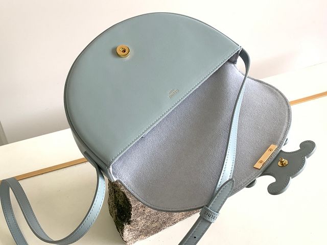 Celine original calfskin besace 111233 light blue