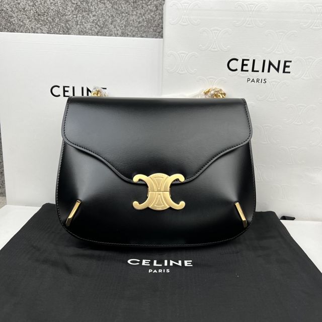 Celine original calfskin medium besace 199273 black