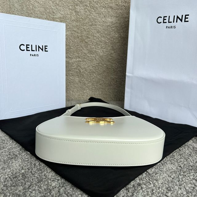 Celine original calfskin medium tilly bag 115703 white