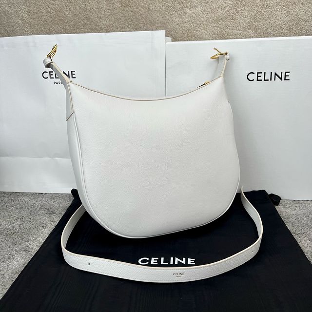 Celine original calfskin medium heloise bag 114713 white