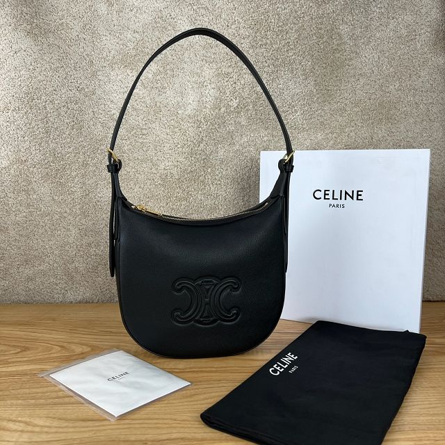 Celine original calfskin small heloise bag 117253 black