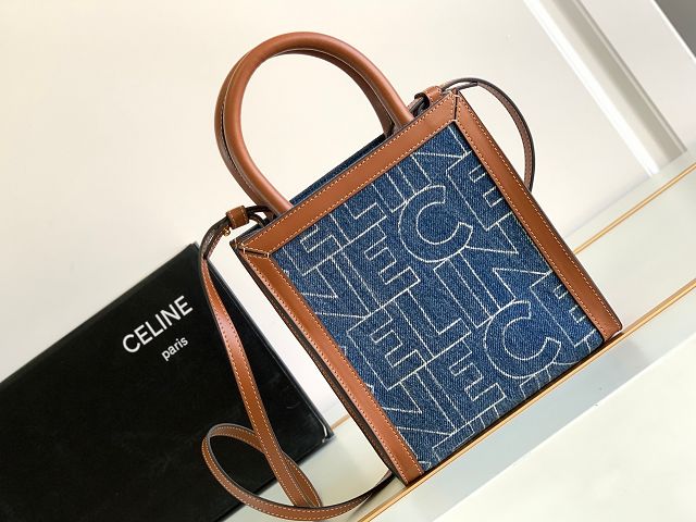 Celine original denim mini cabas 194372 blue