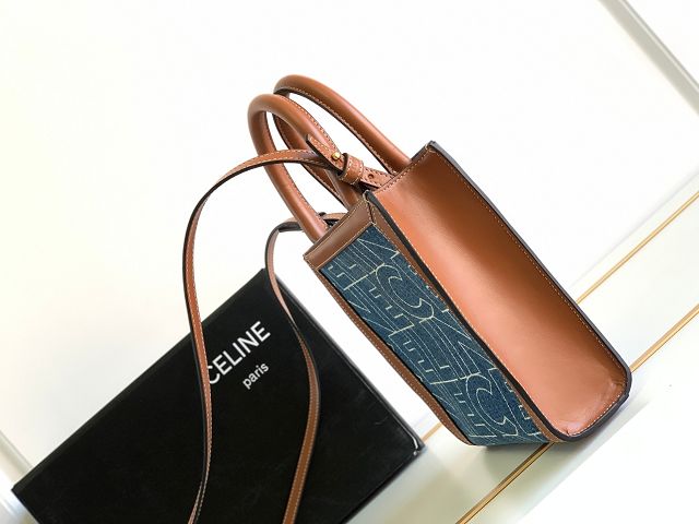 Celine original denim mini cabas 194372 blue