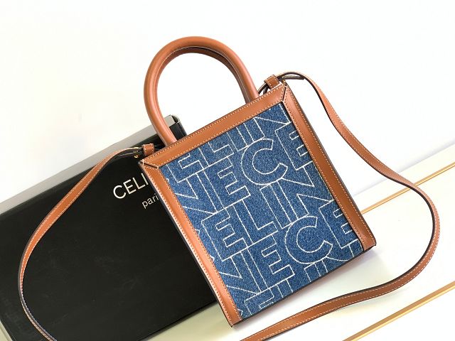 Celine original denim mini cabas 194372 blue