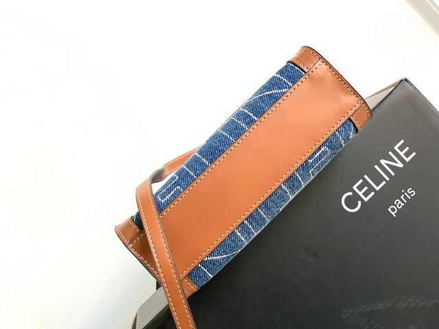 Celine original denim mini cabas 194372 blue