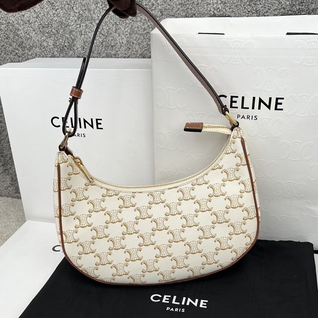 Celine original triomphe canvas ava bag 193952 white