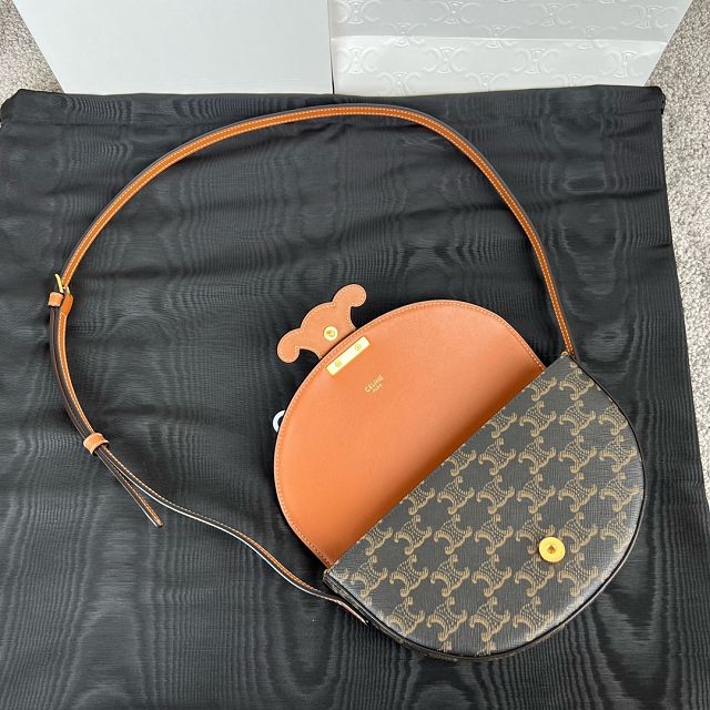 Celine original triomphe canvas besace 111233 tan