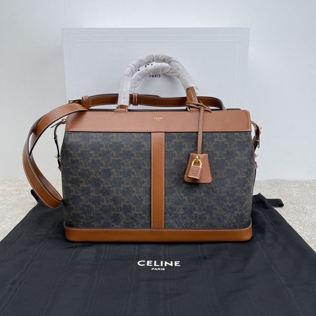 Celine original triomphe canvas cabas 192662 tan