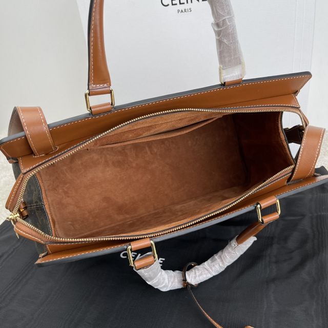 Celine original triomphe canvas cabas 192662 tan