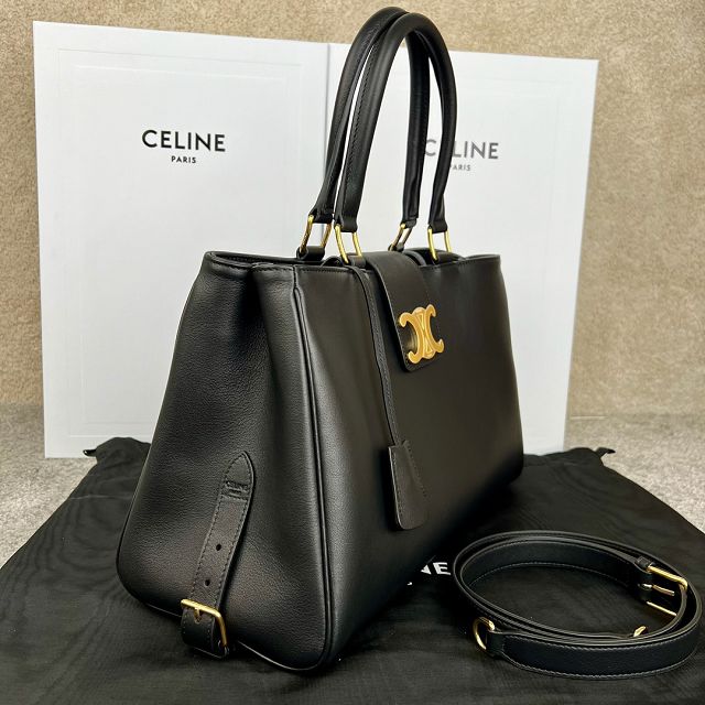 Celine original calfskin appoline handbag 114963 black