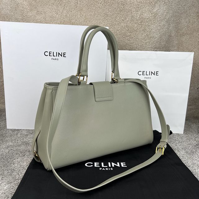 Celine original calfskin appoline handbag 114963 light green