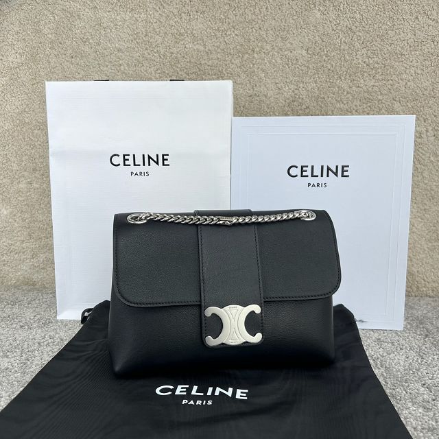 Celine original calfskin medium victoire bag 115853 black