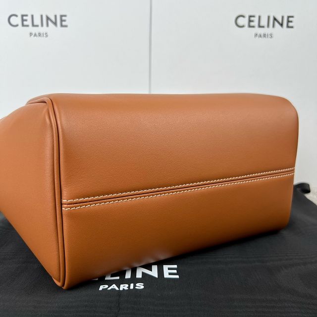 Celine original calfskin small cabas drawstring 111013 tan